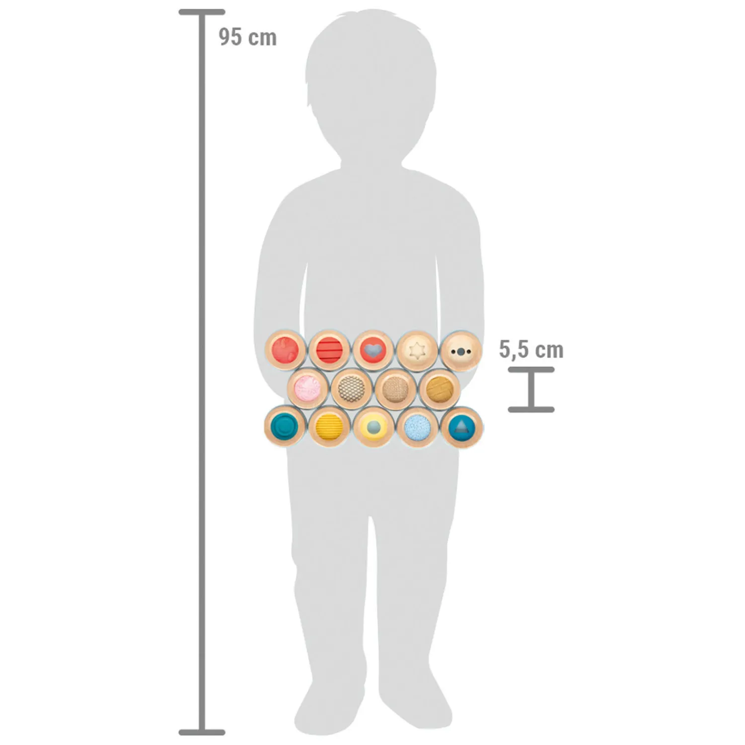 - Sensorisch Houten Geheugenspel Sensory-Small Foot Clearance