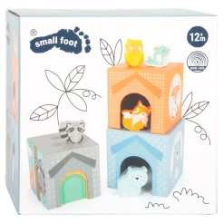 Small Foot - Stapeltoren met Bosdieren Pastel, 10dlg. Clearance
