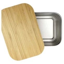 Smikkels RVS Broodtrommel met Bamboe Deksel 900ml - Groen Best