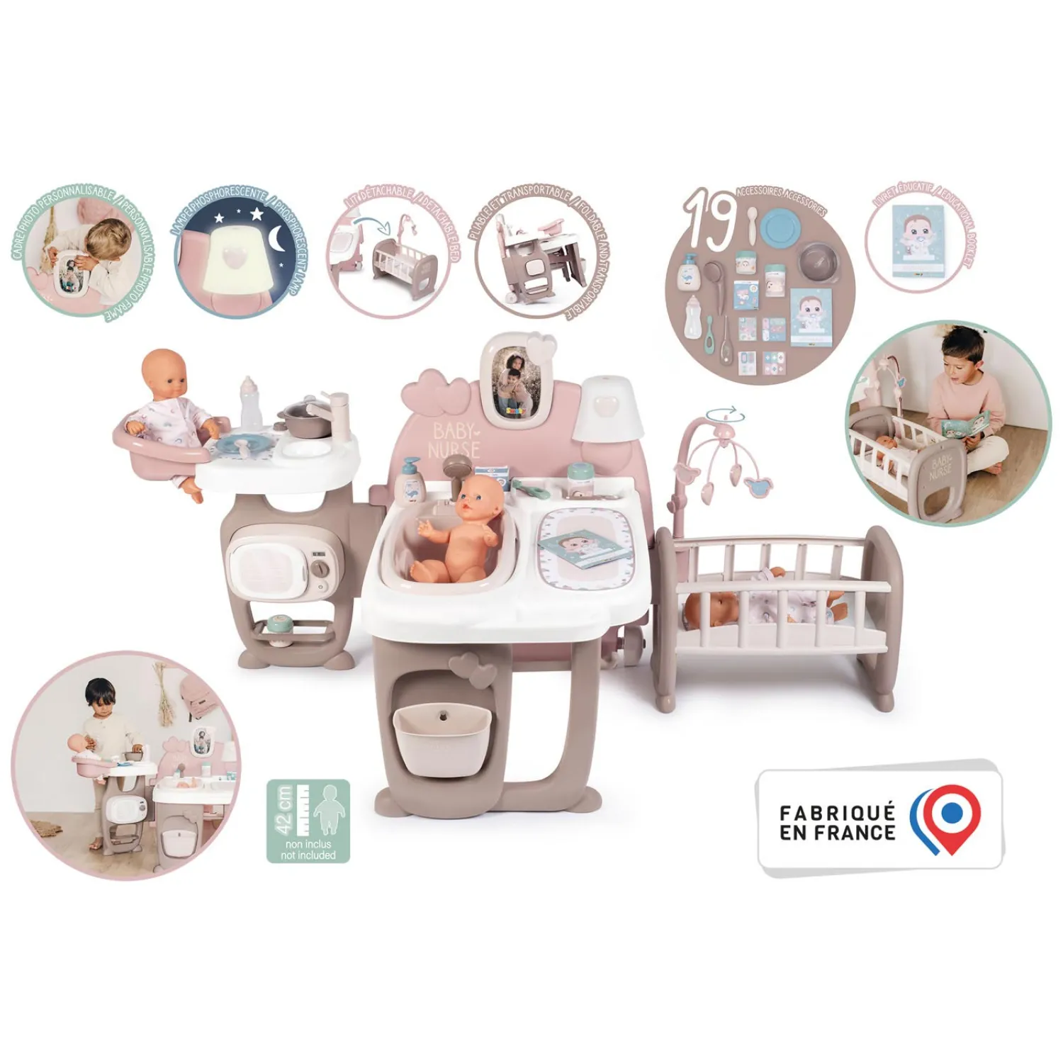 Smoby Baby Nurse Poppen Verzorgingscentrum, 23dlg. Sale