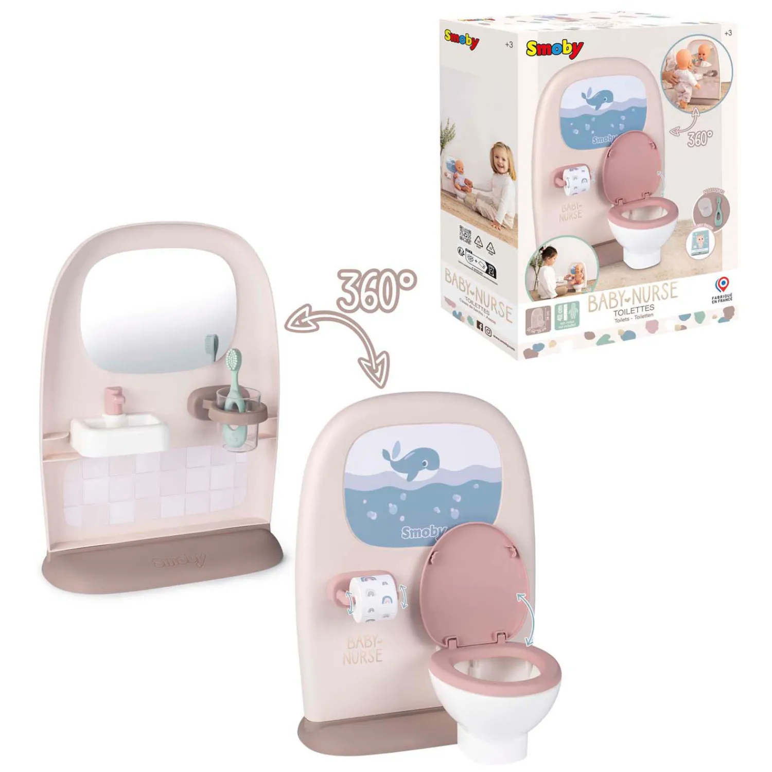 Baby Nurse Toilet en Badkamer 2in1 met Accessoires>Smoby Online