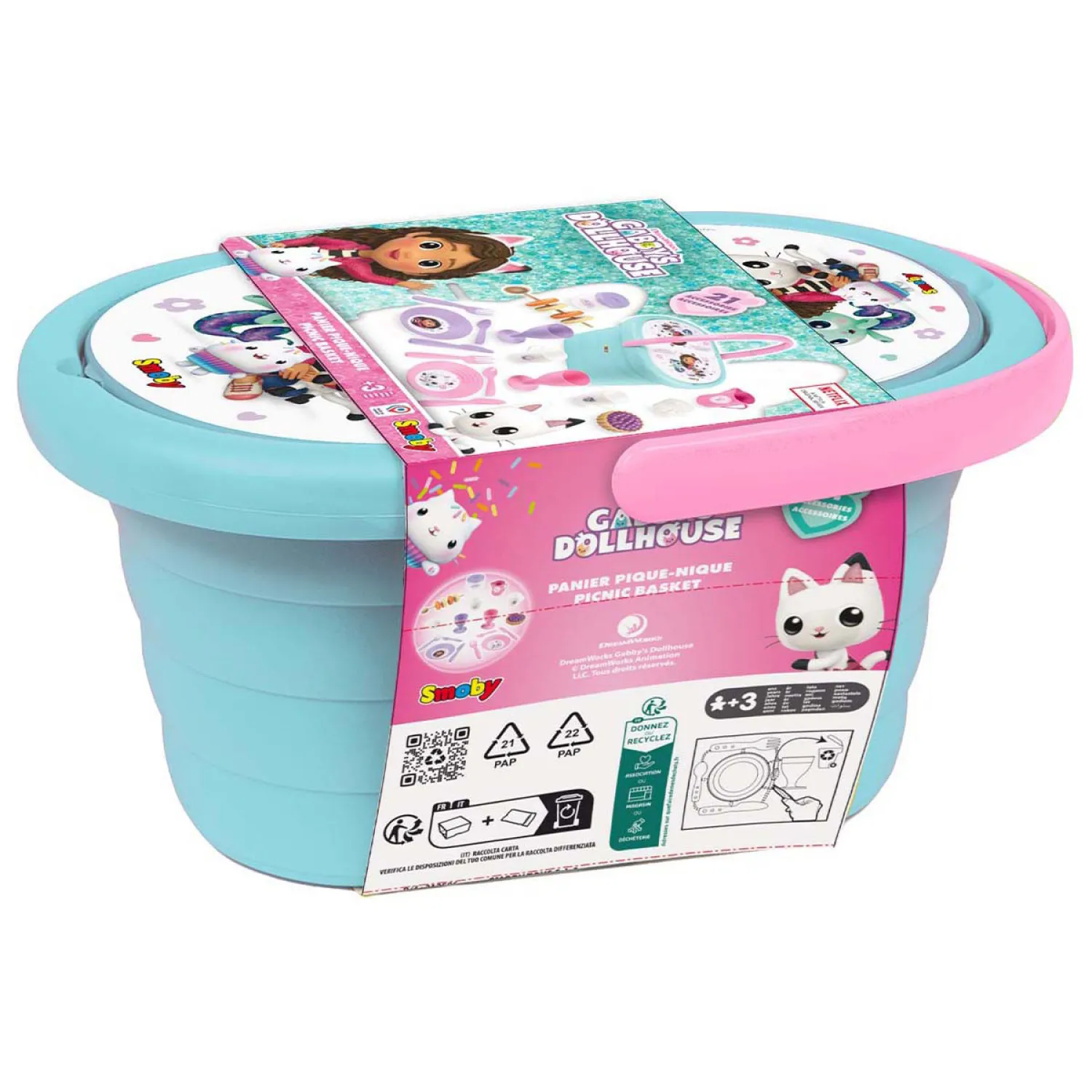 Gabby's Poppenhuis Picknickmand met Accessoires, 21dlg.-Smoby Hot