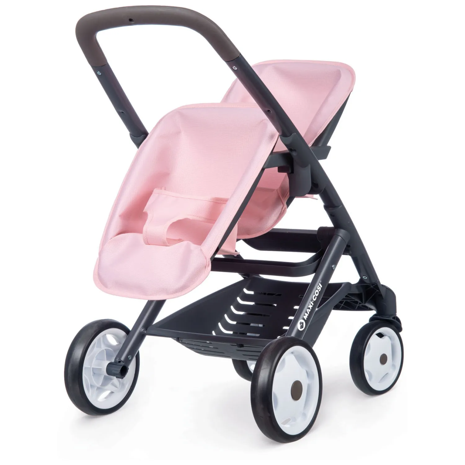 Smoby Maxi-Cosi Poppenwagen voor 2 Poppen Hot