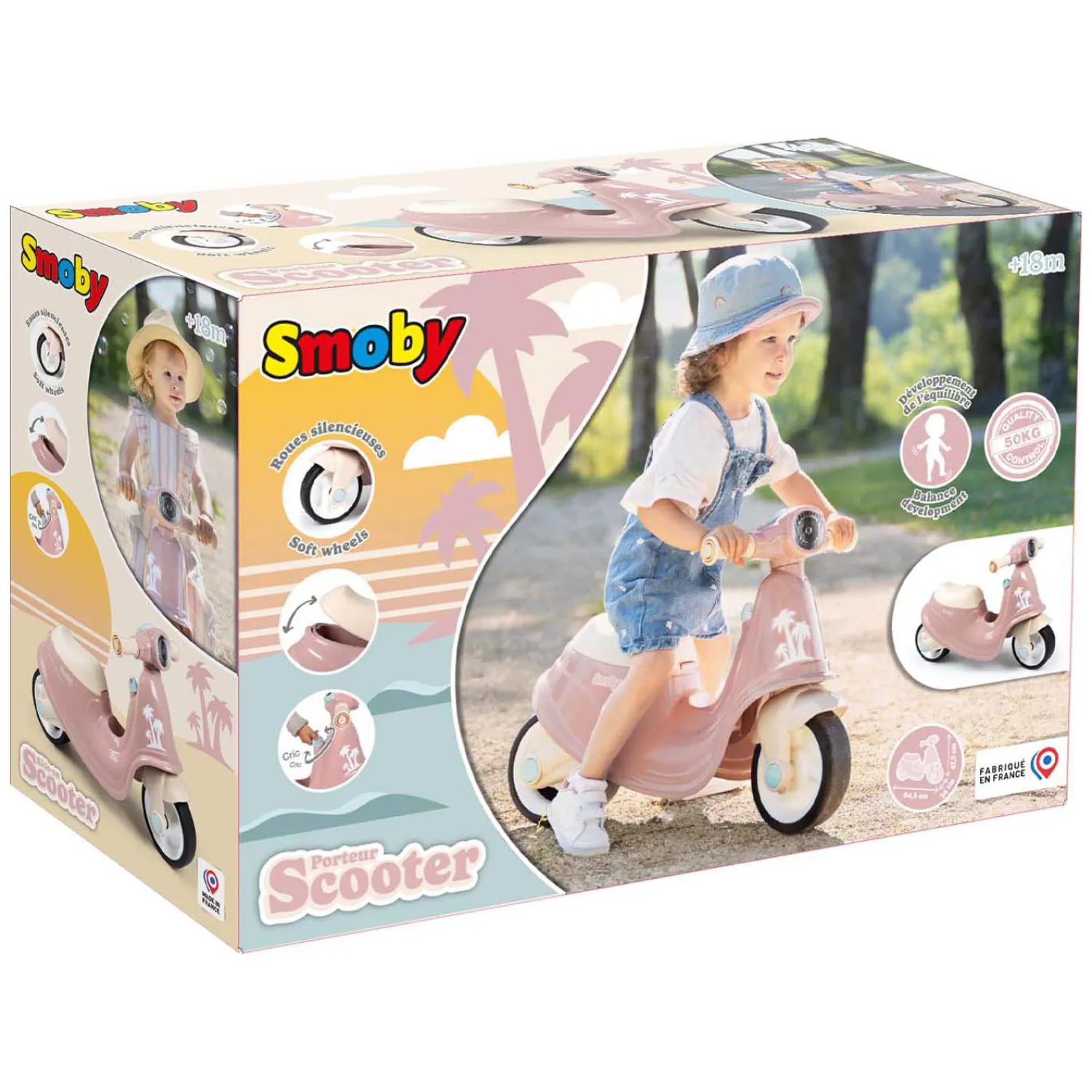 Scooter Loopauto Roze-Smoby Clearance