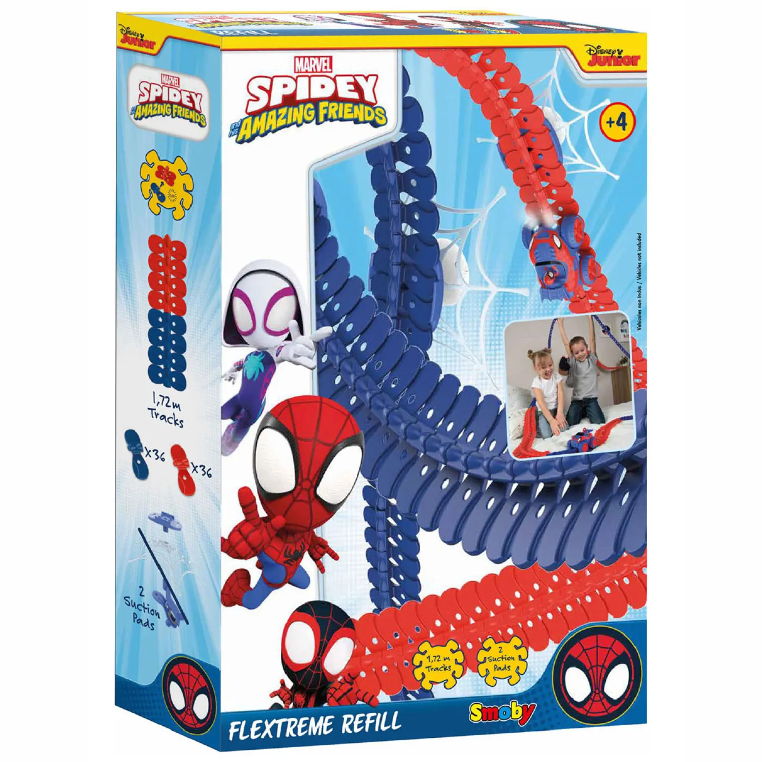 Smoby Spidey & Amazing Friends Flextreme Racebaan Uitbreidingsset, 72dlg.