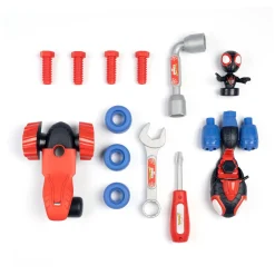 Smoby Spidey Spin Auto in Gereedschapskist, 14dlg. New