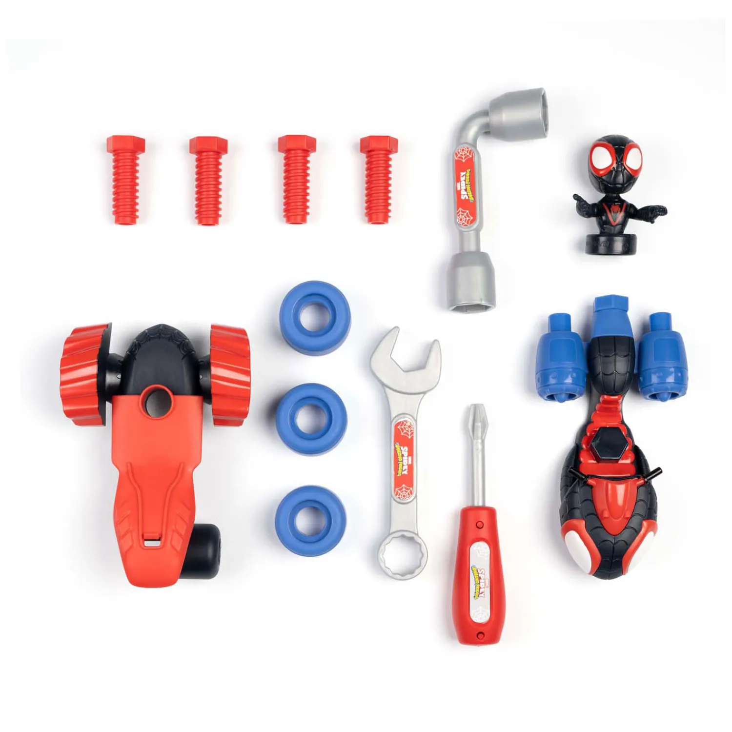 Smoby Spidey Spin Auto in Gereedschapskist, 14dlg. New