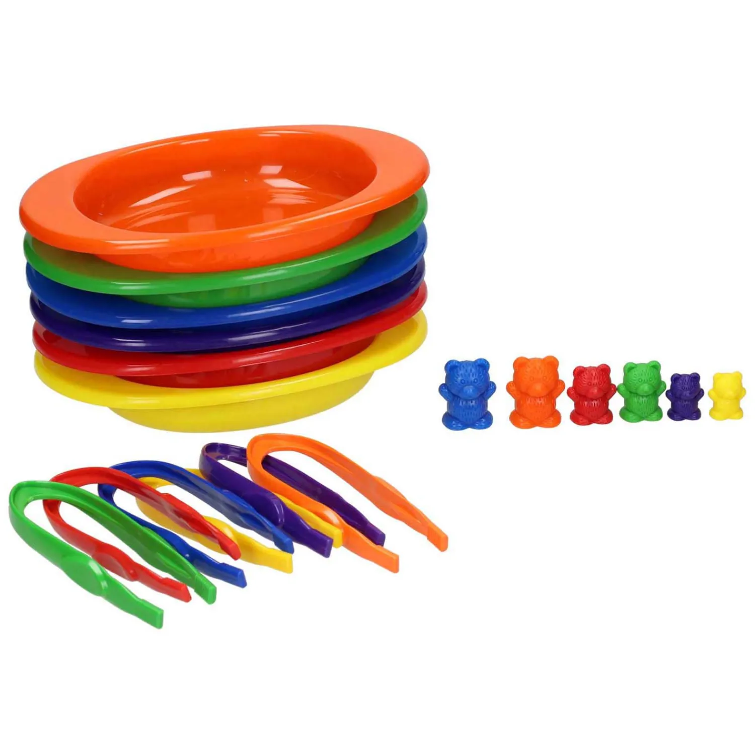 Sorteerset met 6 Gekleurde Schaaltjes- New