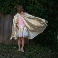 Great Pretenders Sparkle Cape met Pailletten Goud, 4-6 jaar New