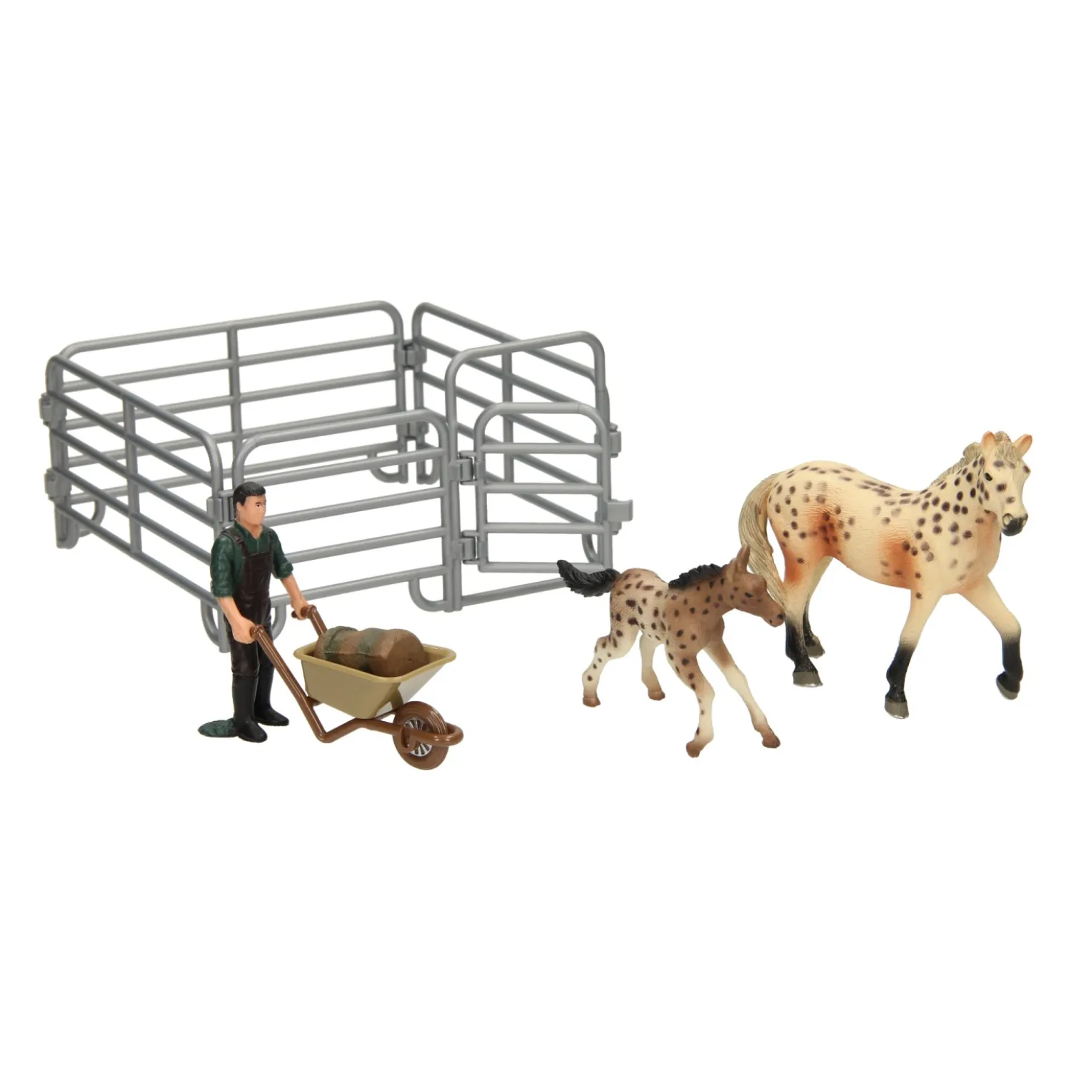 Speelset Paarden met Verzorger - Paarden met Stippen> Clearance