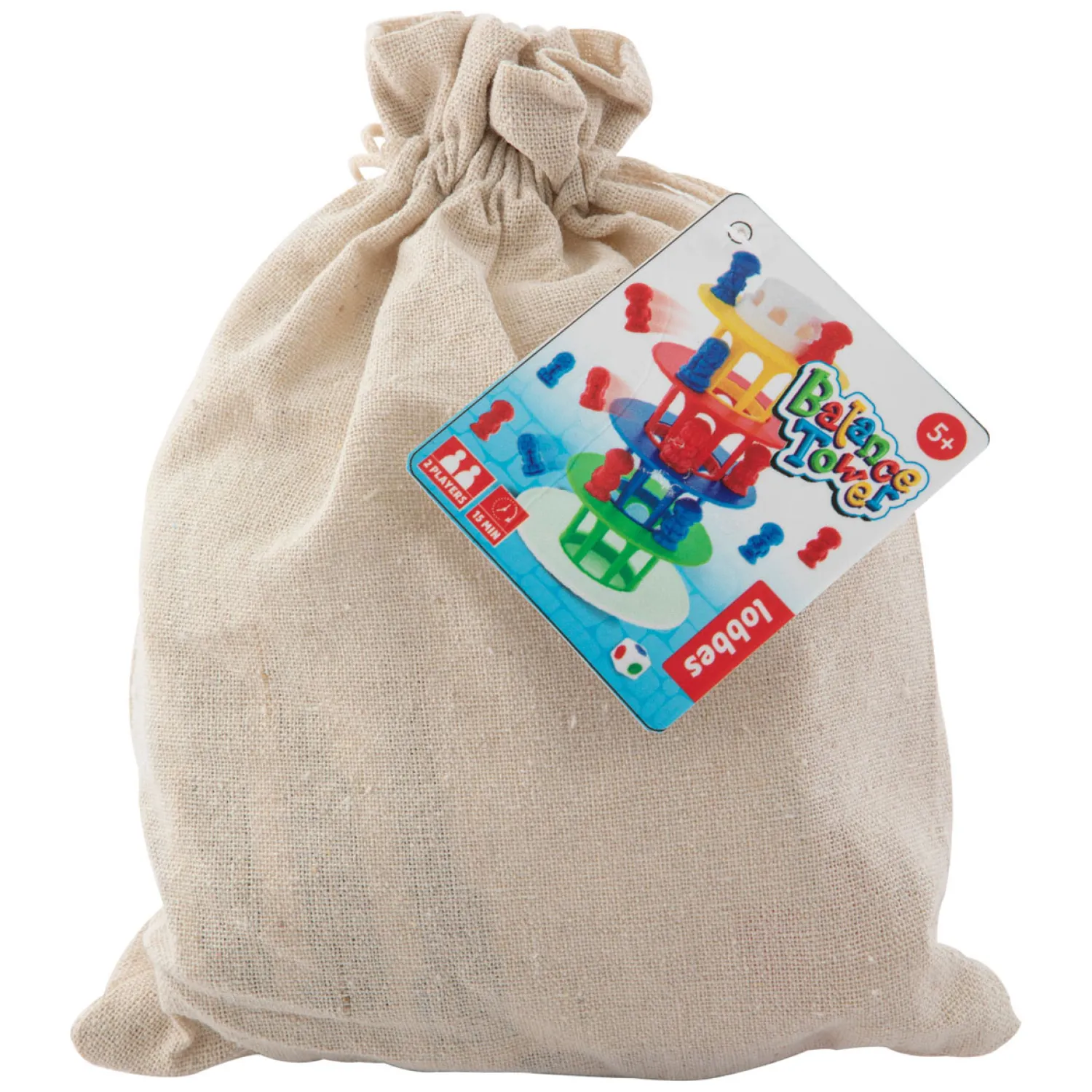 Spel Balance Tower in Katoenen Tasje-Grafix Clearance