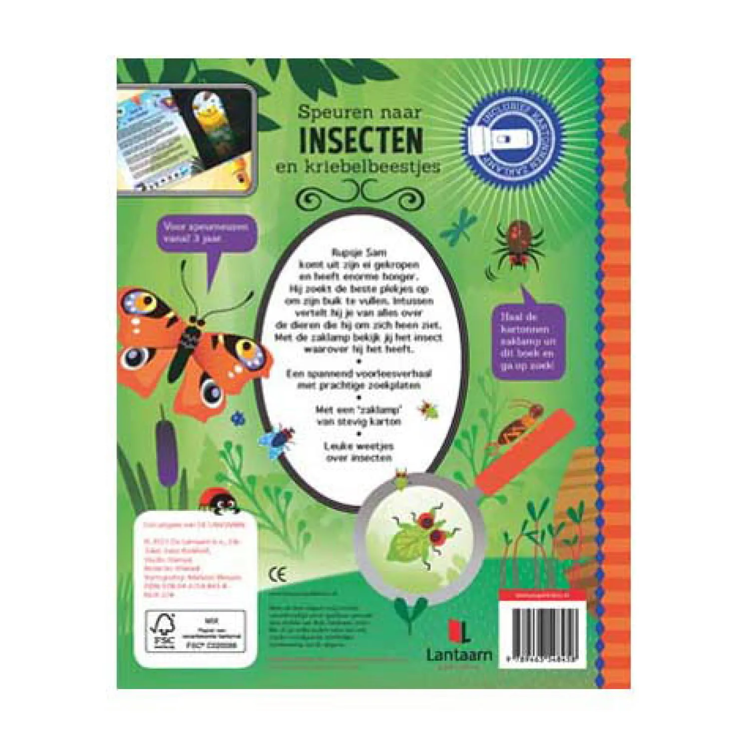 Speuren Naar Insecten Zoekboek met Kartonnen Zaklamp>Lantaarn Publishers New
