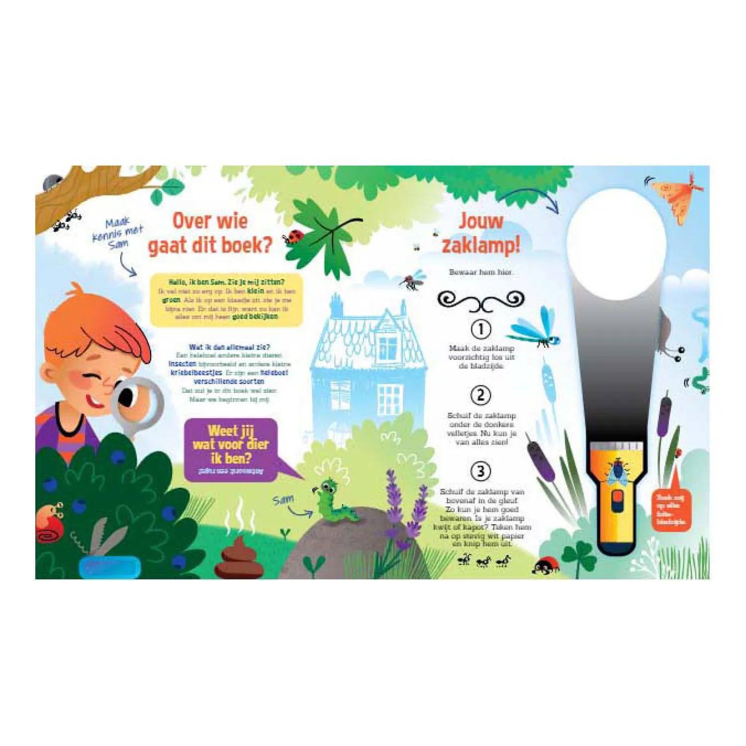 Speuren Naar Insecten Zoekboek met Kartonnen Zaklamp>Lantaarn Publishers New