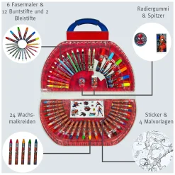 Spiderman Kleurkoffer, 51dlg.-Undercover Outlet