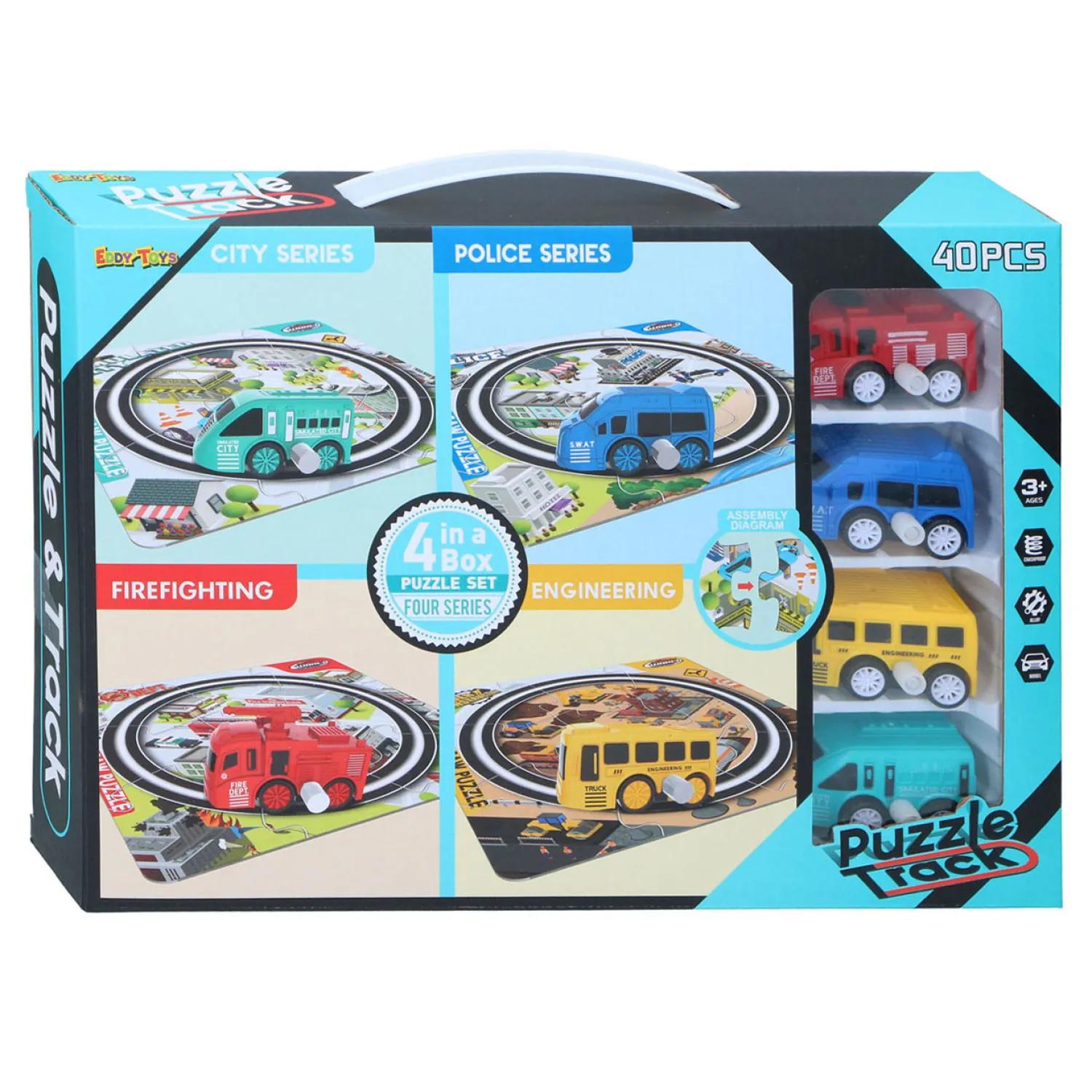 Spoorpuzzelset met Voertuig, 40dlg.- Online