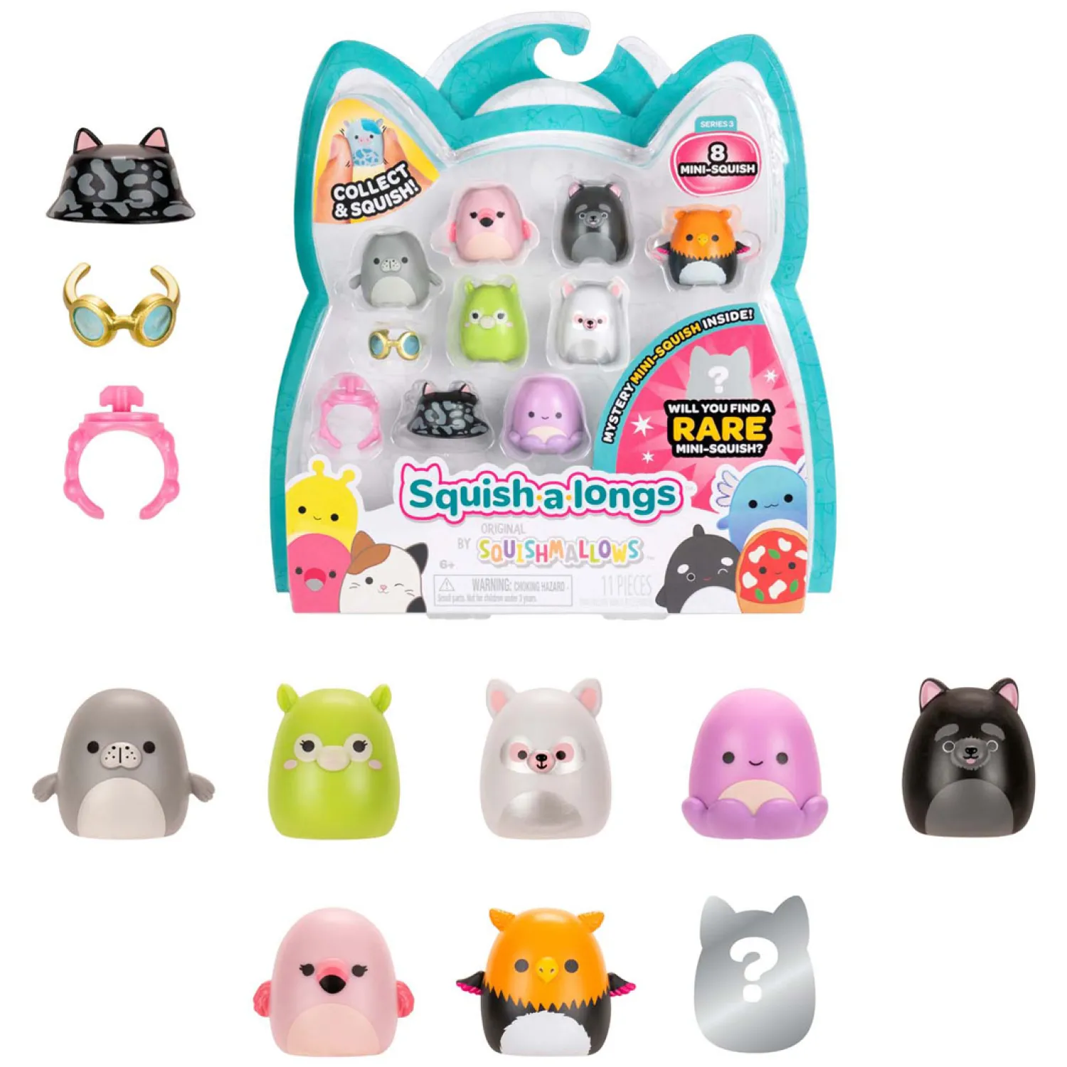 Squishmallows - Squish-a-longs Speelfiguren Style 3 - 8dlg.>Jazwares New