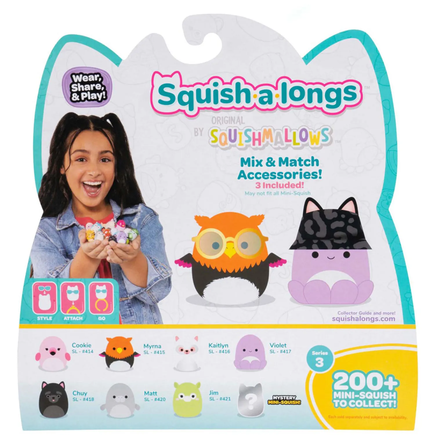 Squishmallows - Squish-a-longs Speelfiguren Style 3 - 8dlg.>Jazwares New