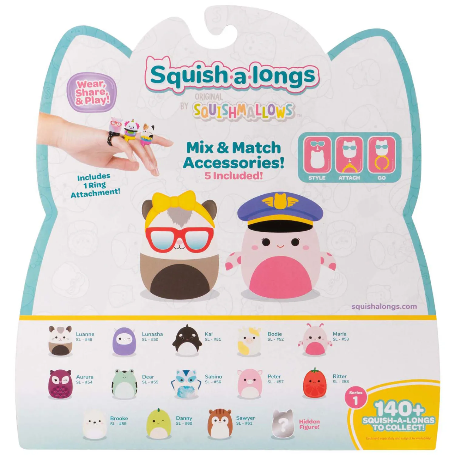 - Squish-a-longs Speelfiguren - Style 2, 14dlg.-Squishmallows New
