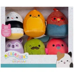 Squishmallows Knuffel Pluche Micromallows - Charles, Onel, Mo, Cookie, Reed, Layla, 6-Pack Best