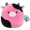 Knuffel Pluche - Zwarte en Roze Koe, 30cm>Squishmallows New