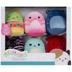 Squishmallows Knuffel Pluche Micromallows - Elin, Altman, Gideon, Agnolo, Safiyah, Connie, 6-Pack Hot