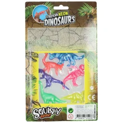 Squishy Tastic Super Stretch Neon Dino's, 6dlg.