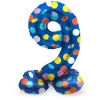 Staande Folieballon Colorful Dots Cijfer 9 - 72cm>Folat BV Outlet