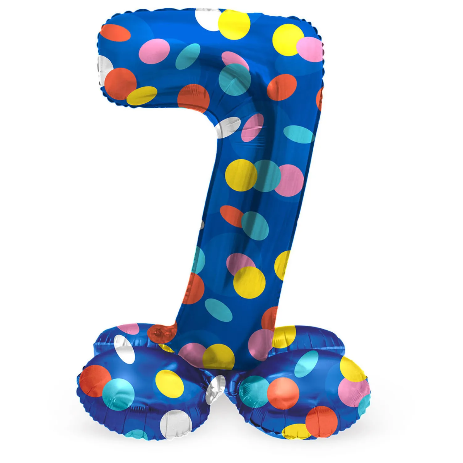 Staande Folieballon Colorful Dots Cijfer 7 - 72cm-Folat BV Clearance