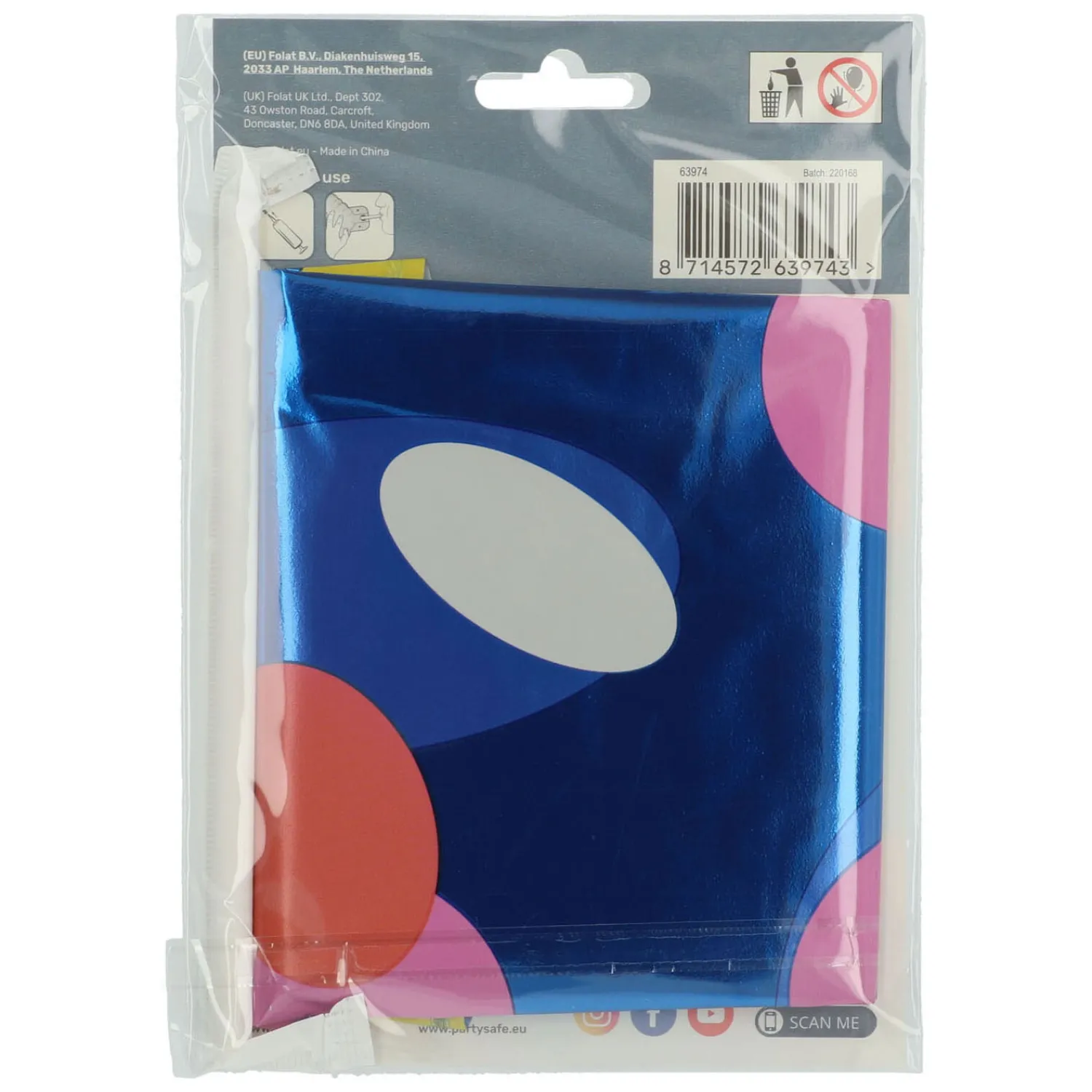 Staande Folieballon Colorful Dots Cijfer 4 - 72cm>Folat BV New