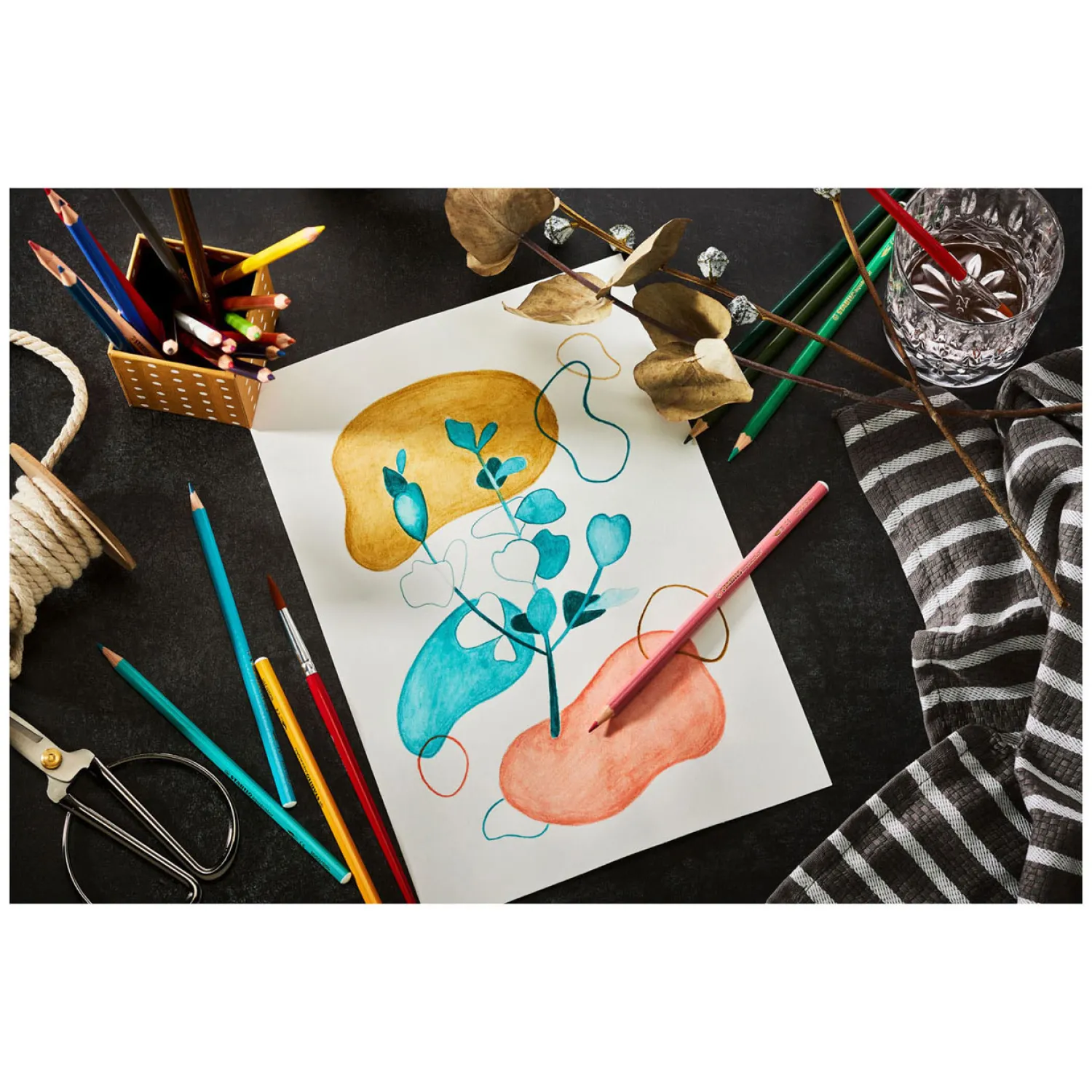 Stabilo Aquacolor - Aquarel Kleurpotlood - ARTY - Set 12 St. Discount