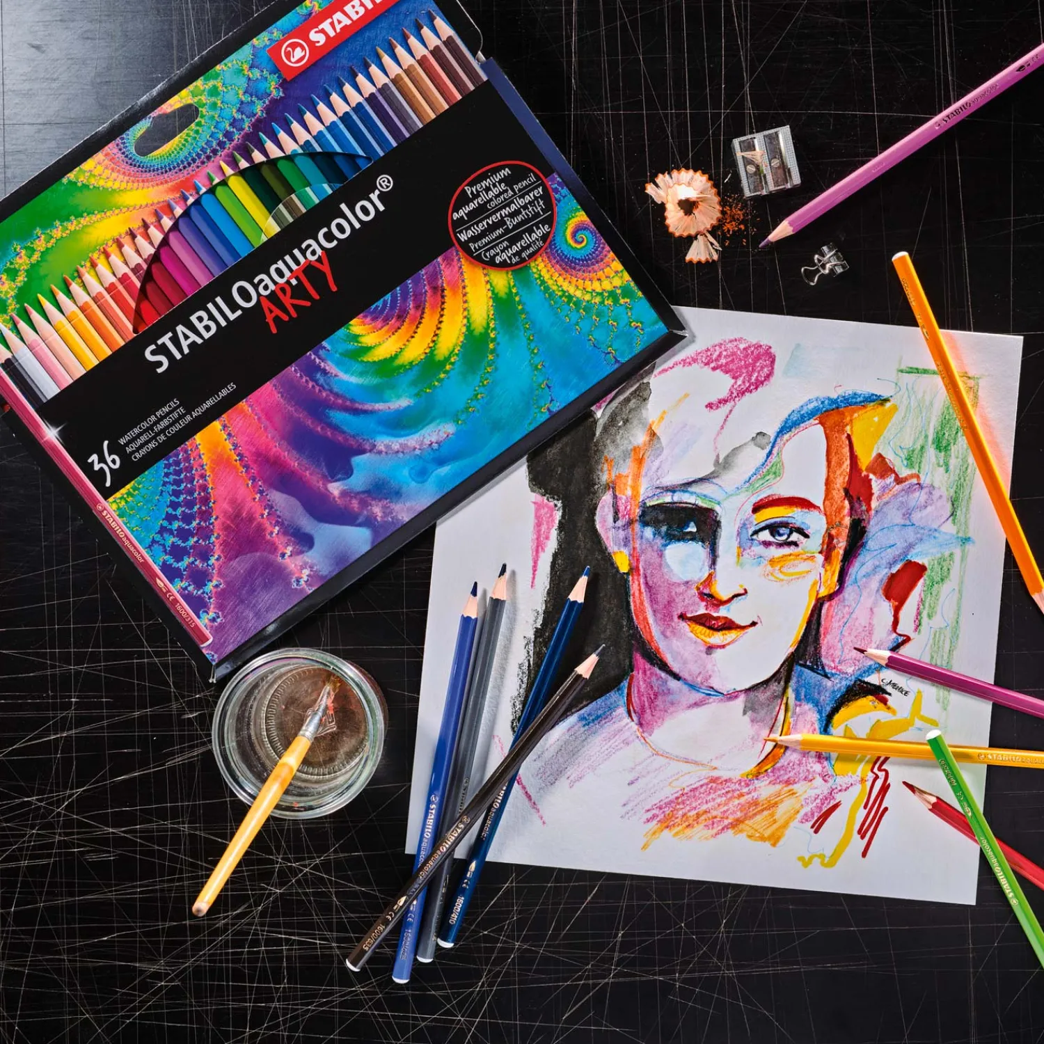 Aquacolor - Aquarel Kleurpotlood - Metalen Set 12 St.-Stabilo Outlet