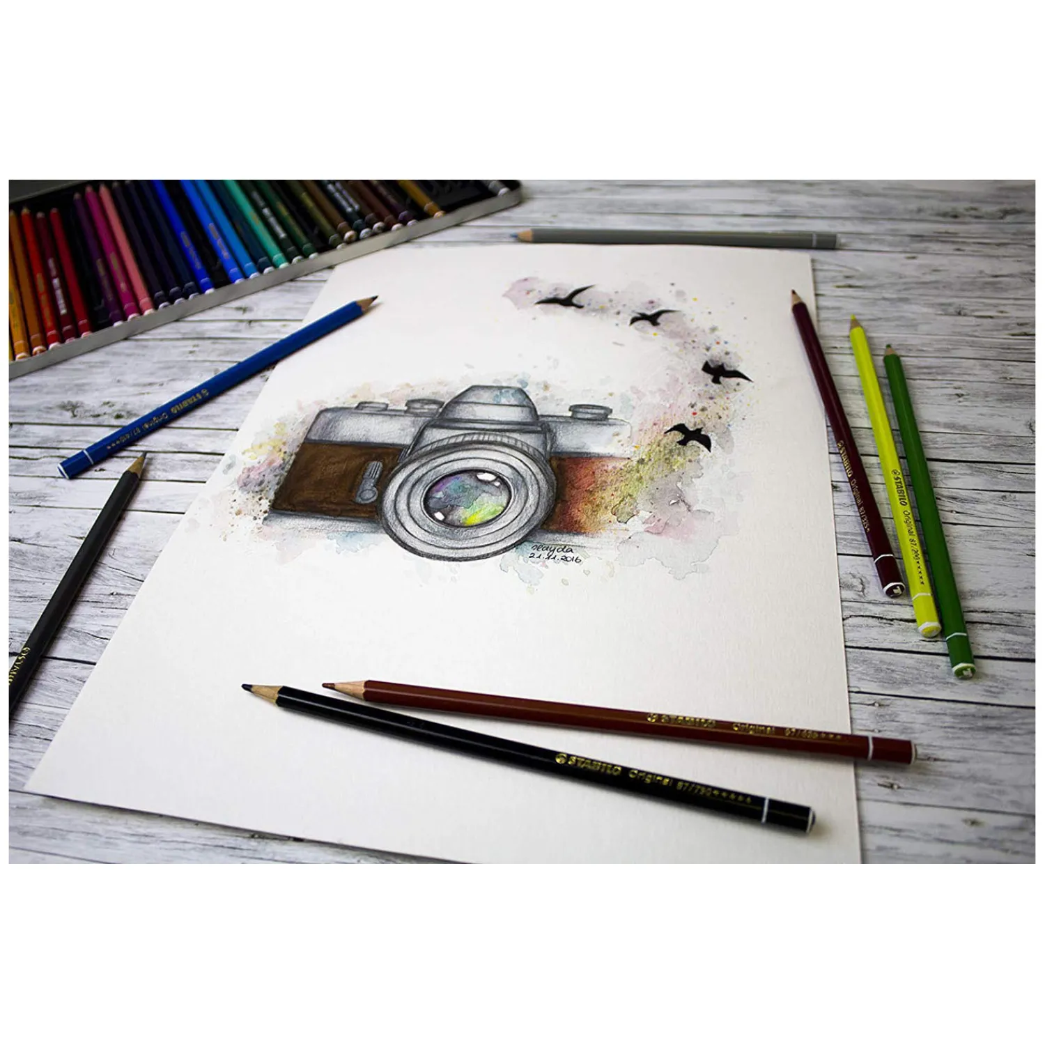 Original - Kleurpotlood - Madder Roze Licht (87/350)-Stabilo Discount