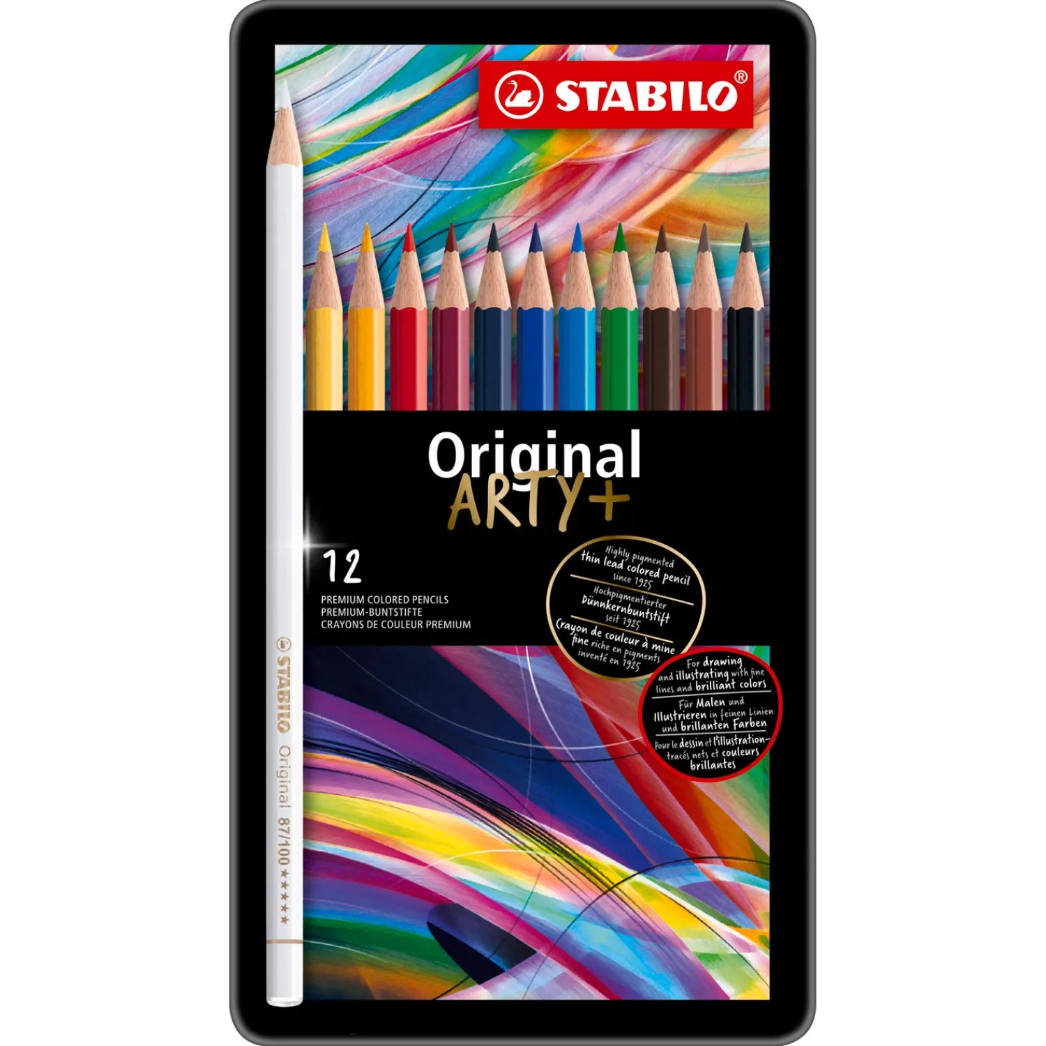 Original - Kleurpotlood Met Dunne Kern - Metalen Set 12 St.-Stabilo Discount