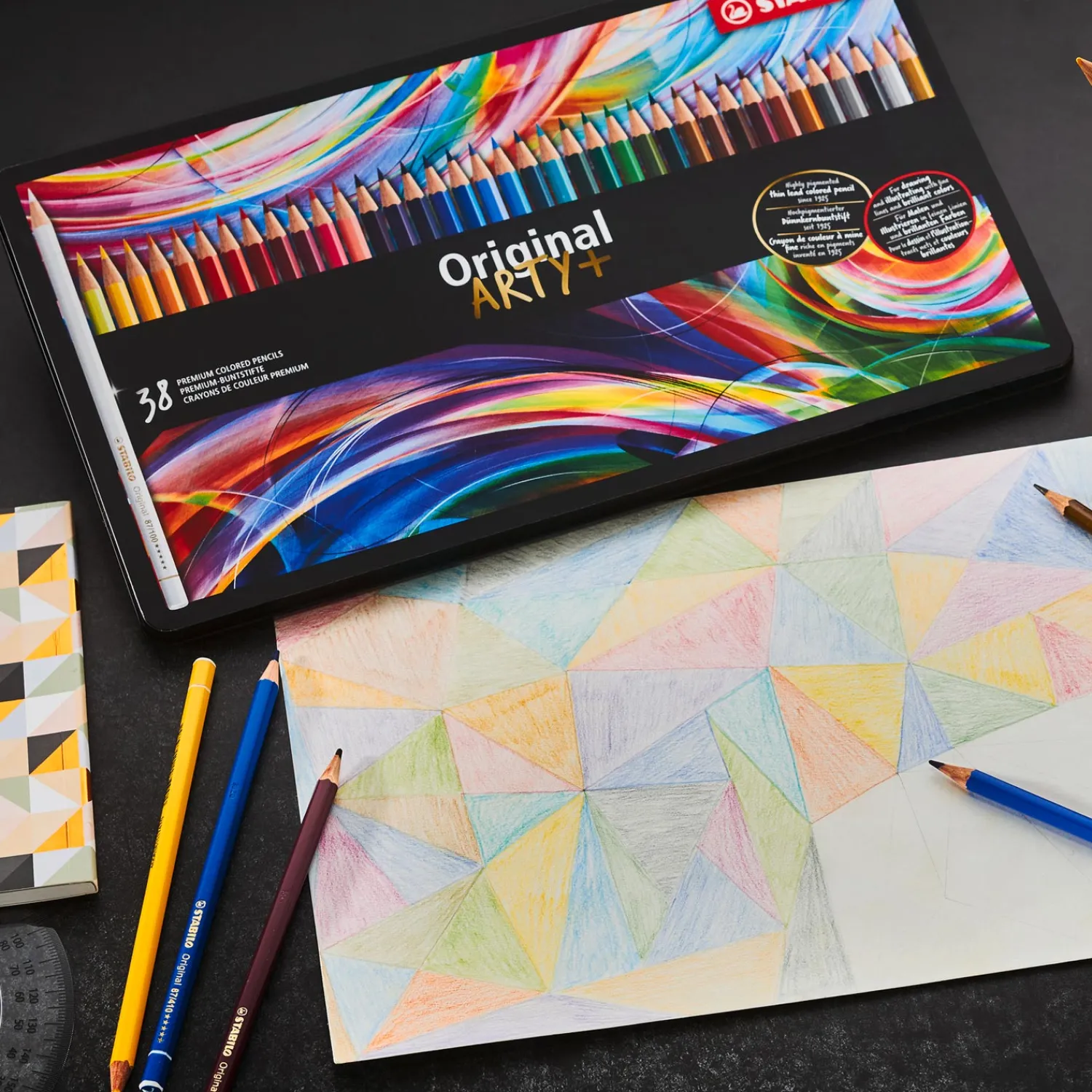 Original - Kleurpotlood Met Dunne Kern - Metalen Set 12 St.-Stabilo Discount