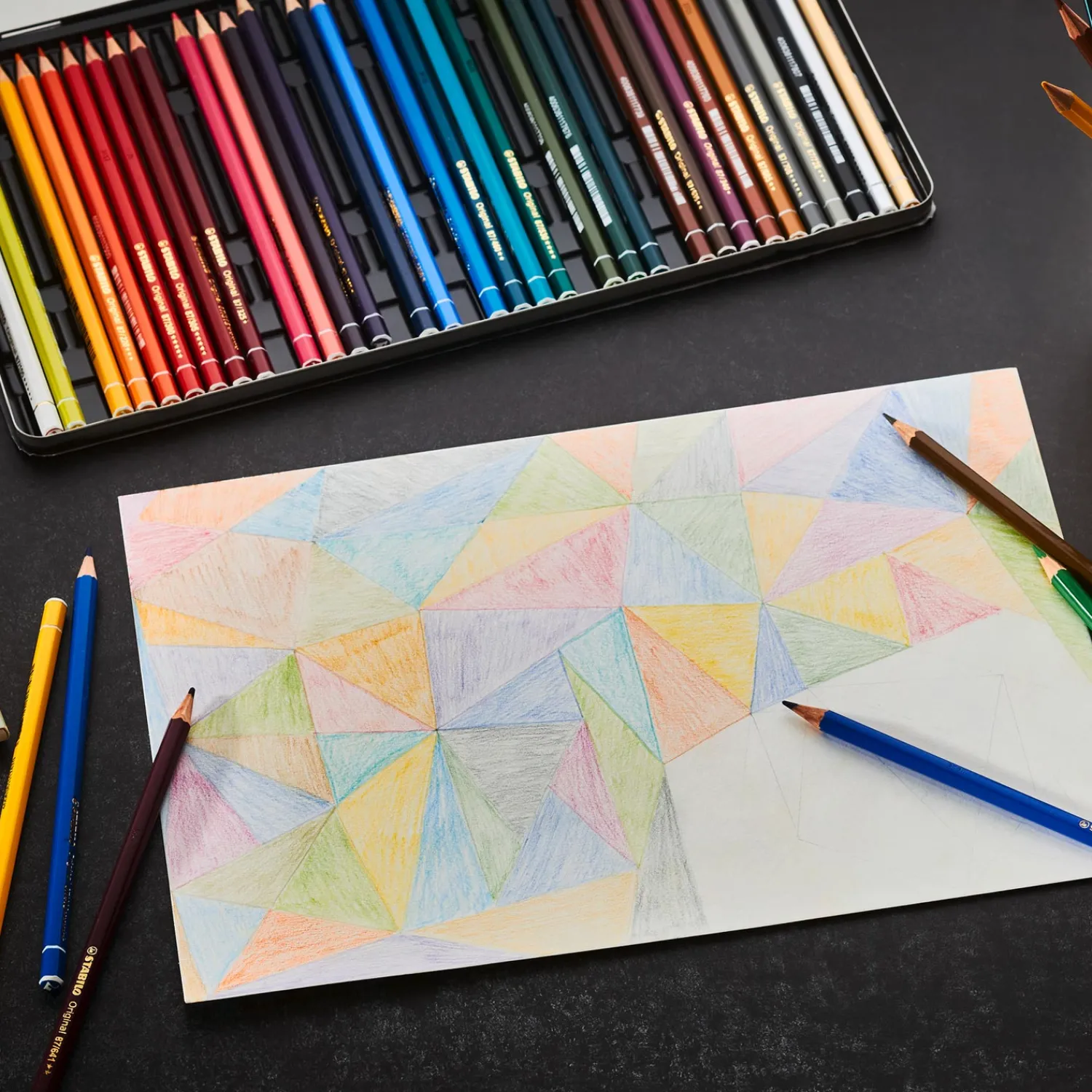 Original - Kleurpotlood Met Dunne Kern - Metalen Set 12 St.-Stabilo Discount