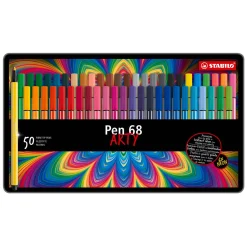 Stabilo Pen 68 - Viltstift - Metalen Doos Met 50 Stuks