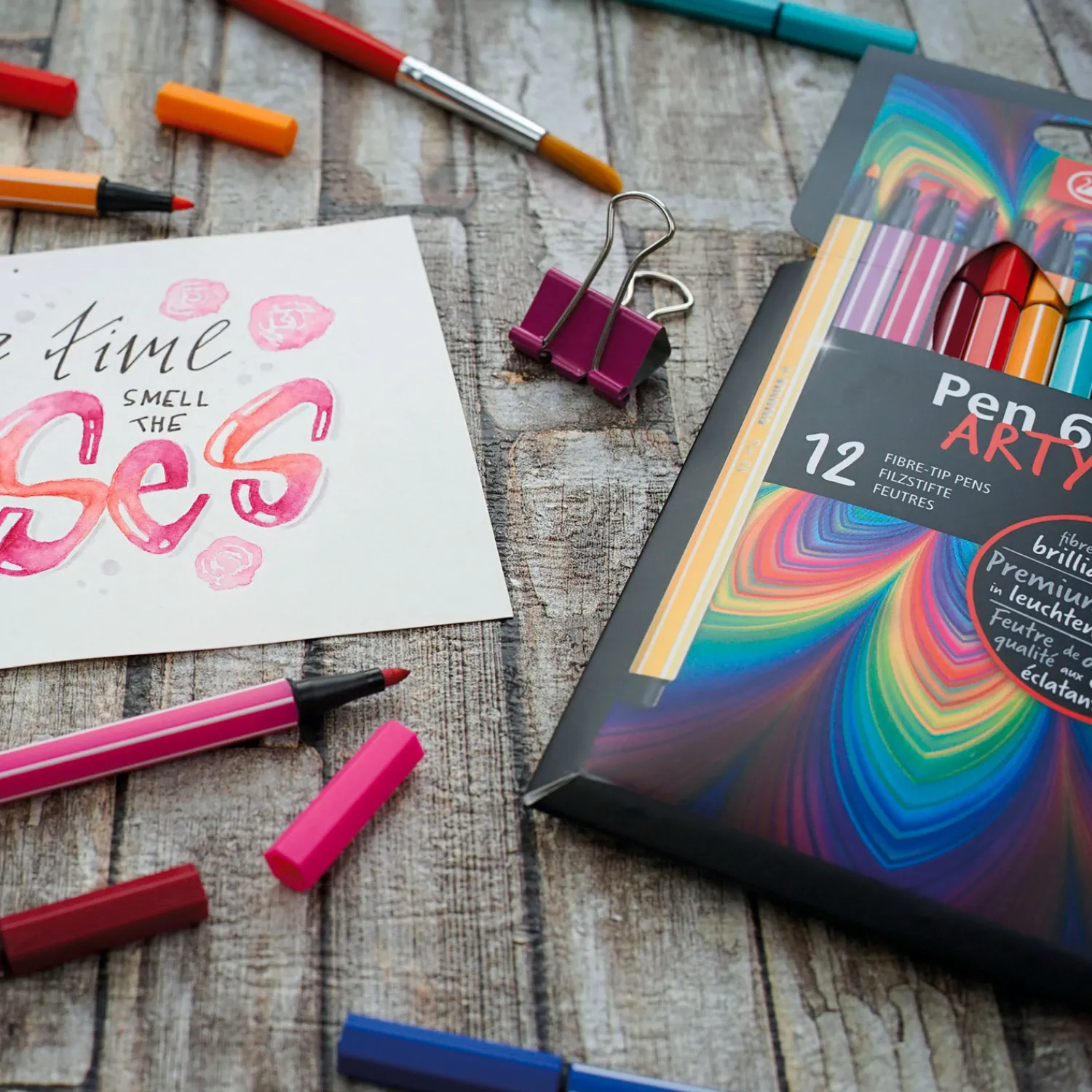 Stabilo Pen 68 - Viltstift - Metalen Doos Met 20 Stuks