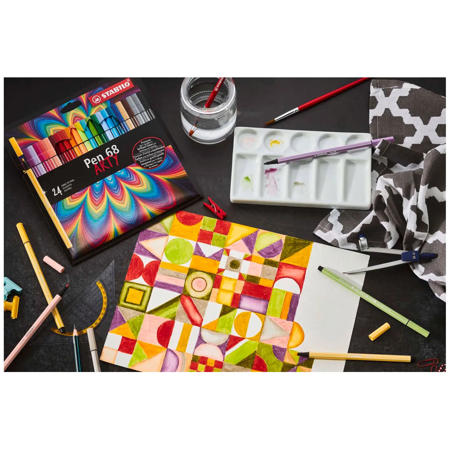 Pen 68 - Viltstift - ARTY - Set Met 12 Sets-Stabilo Online