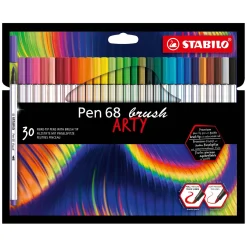 Stabilo Pen 68 Brush - Viltstift - ARTY - Set Met 30 Stuks Discount