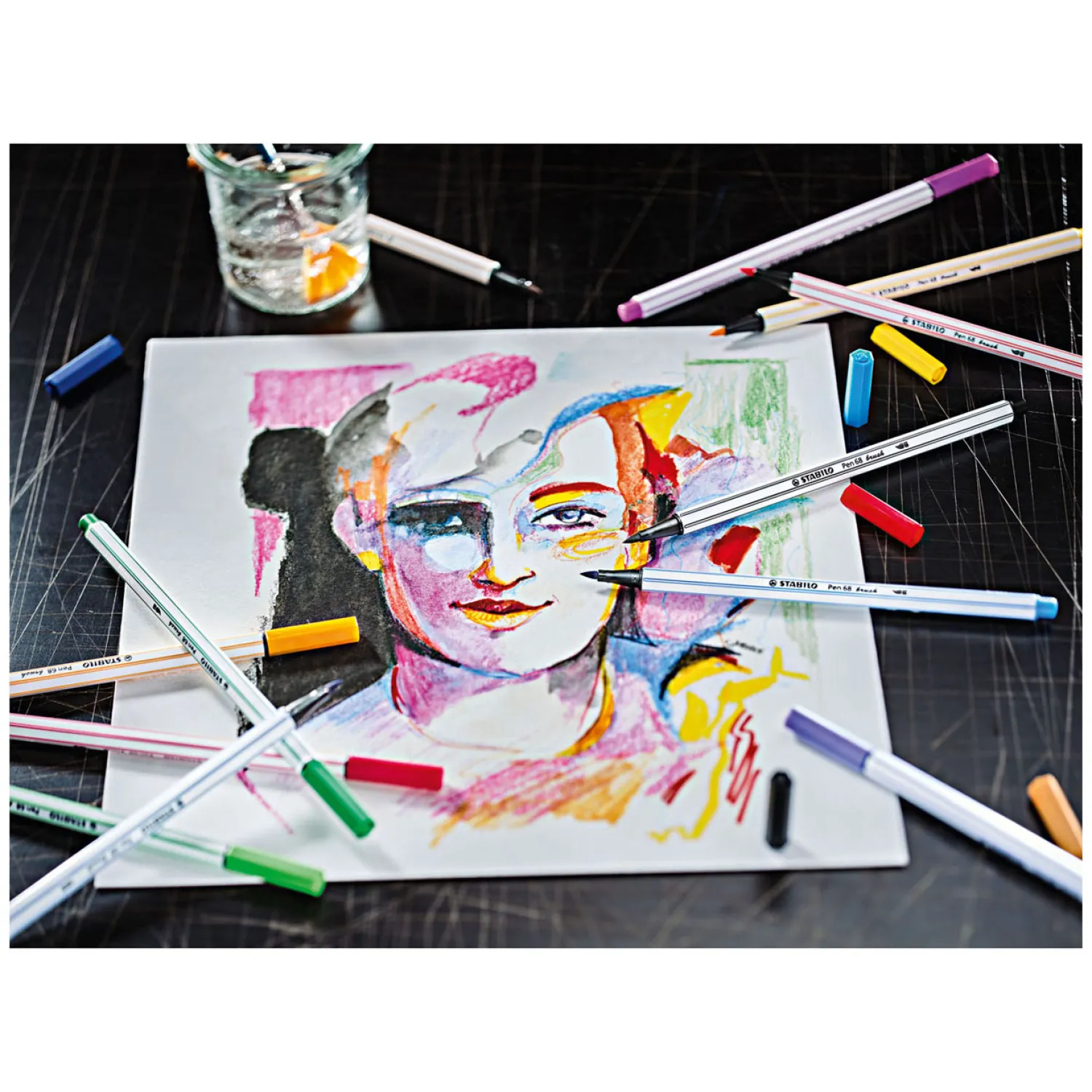 Stabilo Pen 68 Brush - Viltstift - ARTY - Set Met 30 Stuks Discount