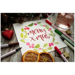 Stabilo Pen 68 Brush - Viltstift - Donkerrood (50) Hot