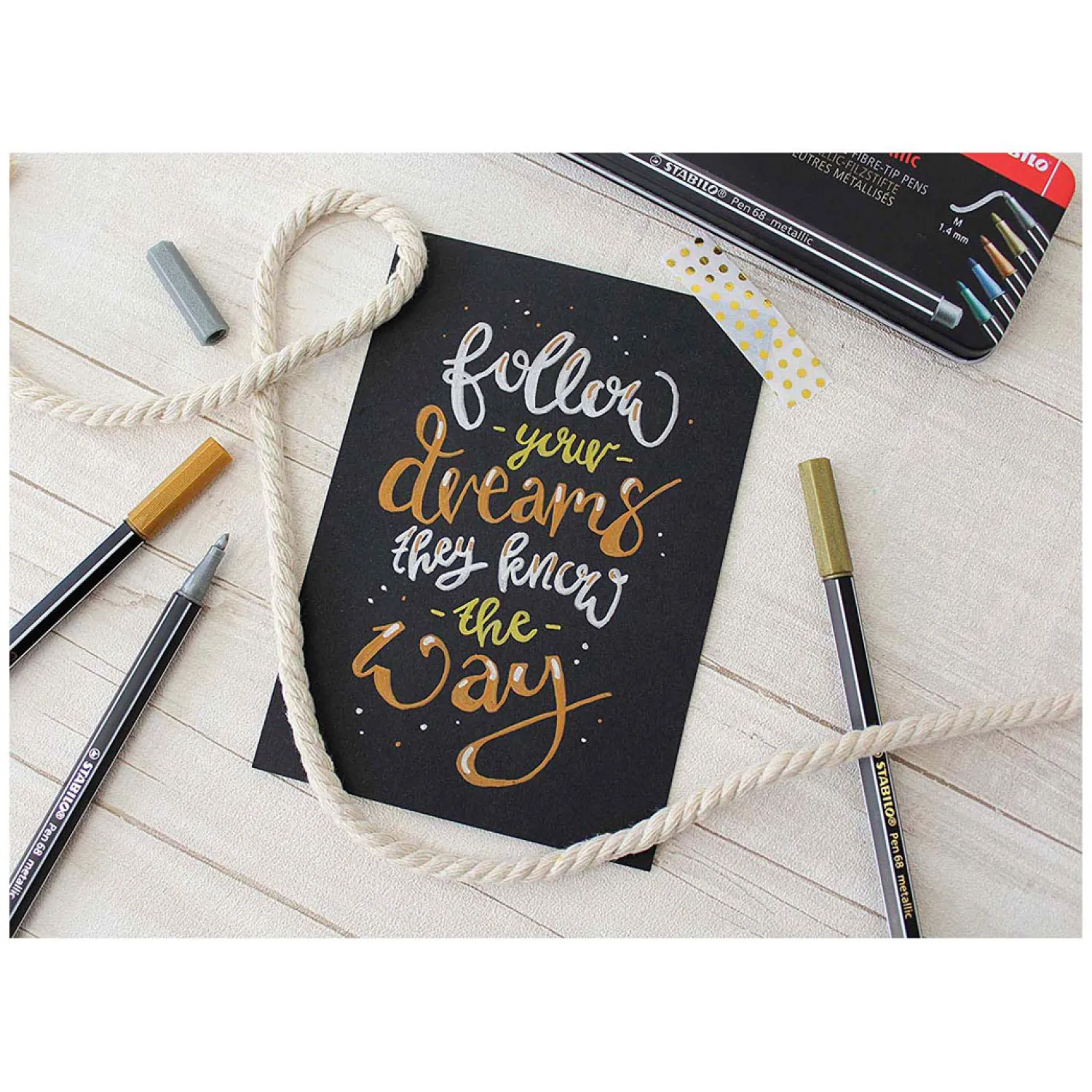 Pen 68 Metallic - Viltstift - Metallic Goud (68/810)-Stabilo Best