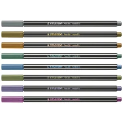 Pen 68 Metallic -  Viltstift - Set Met 8 Stuks-Stabilo Best