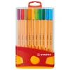 Stabilo point 88 - Fineliner - ColorParade - Set 20 Stuks Hot