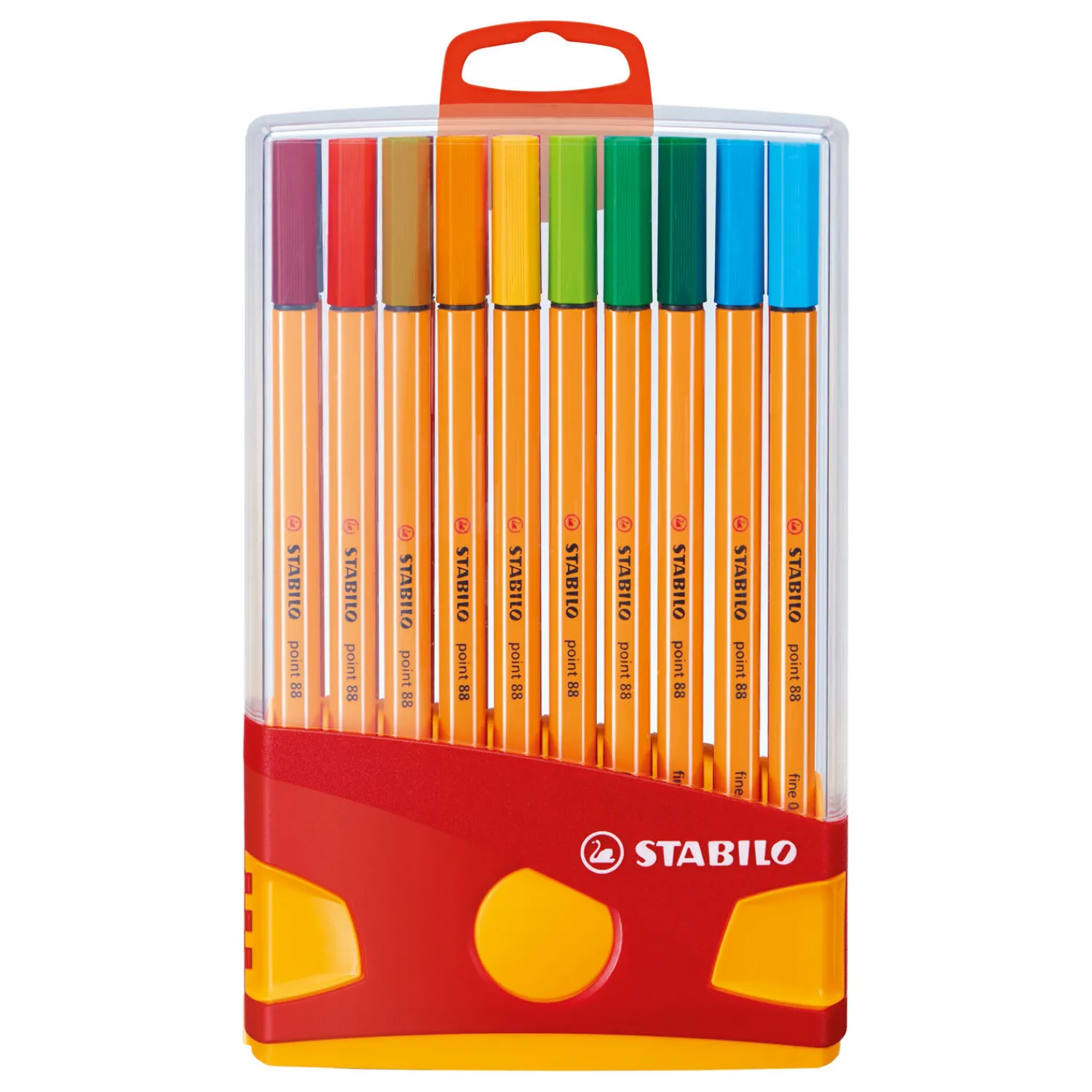 Stabilo point 88 - Fineliner - ColorParade - Set 20 Stuks Hot