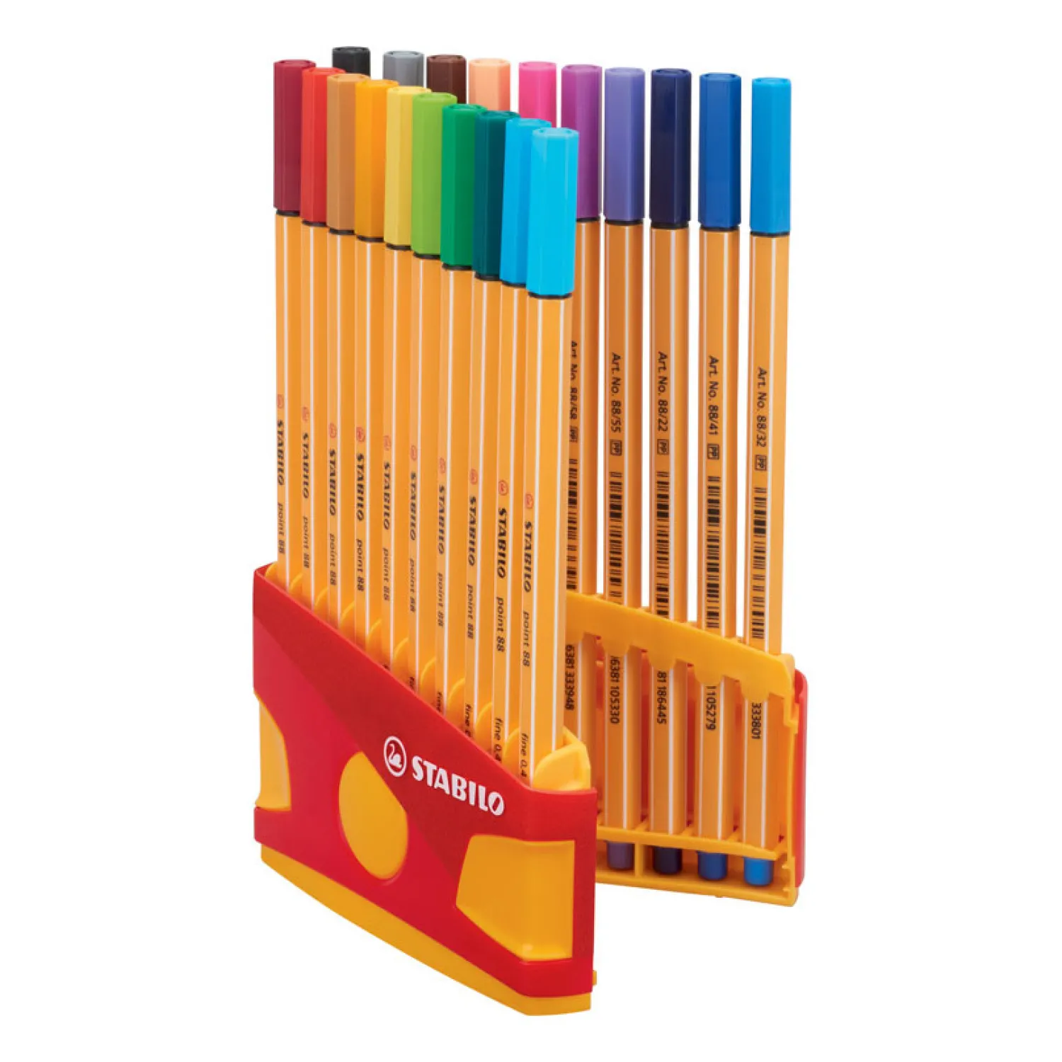 Stabilo point 88 - Fineliner - ColorParade - Set 20 Stuks Hot