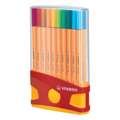 Stabilo point 88 - Fineliner - ColorParade - Set 20 Stuks Hot