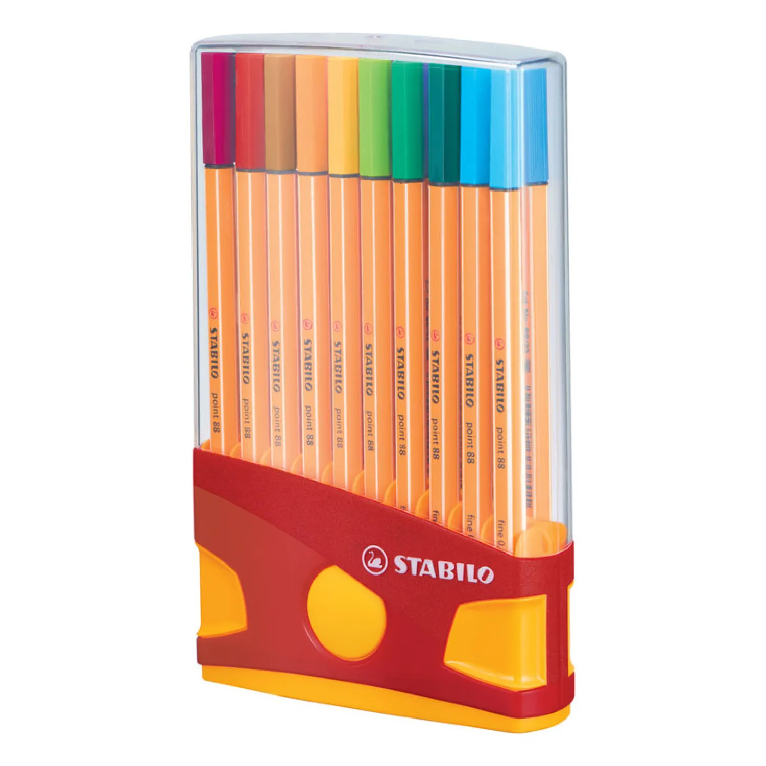 Stabilo point 88 - Fineliner - ColorParade - Set 20 Stuks Hot