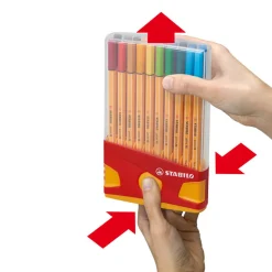 Stabilo point 88 - Fineliner - ColorParade - Set 20 Stuks Hot