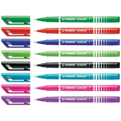 Stabilo SENSOR - Fineliner 0.3 mm - Set Met 8 Stuks